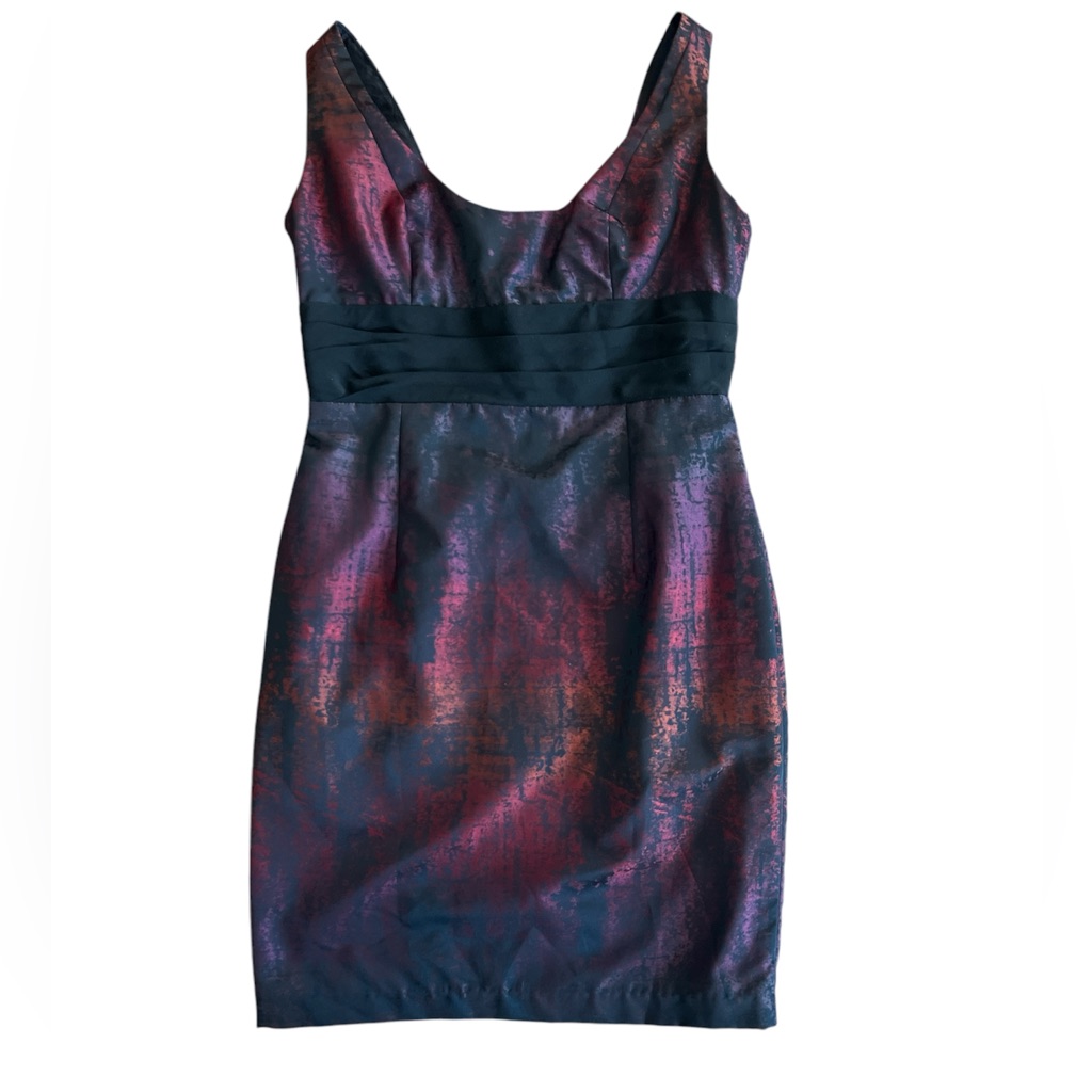 Anthropologie Hutch Sleeveless Mini Sheath Dress Women’s Size 2 Purple Shimmer